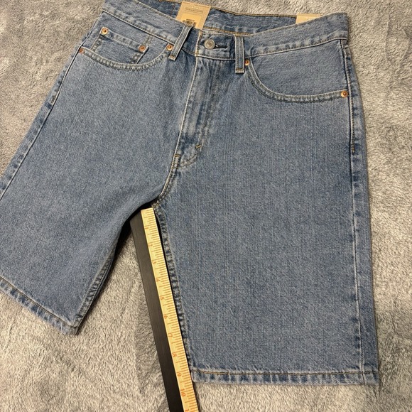 NWT Levi's 505 Regular Denim Shorts Men W32 Blue Straight Leg Jean Shorts - Picture 10 of 13